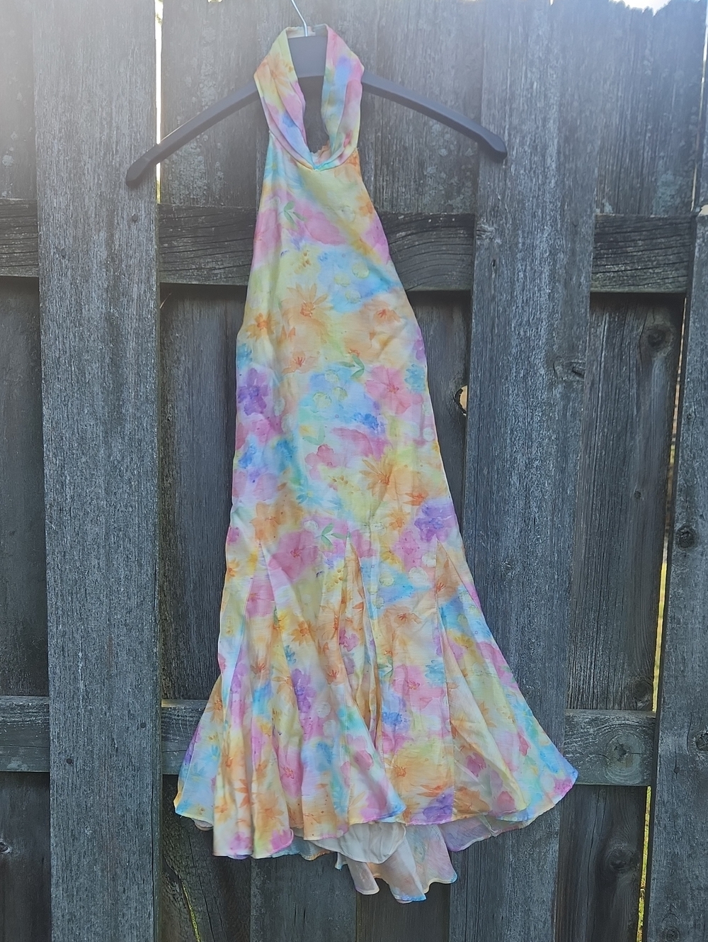 Astr Women’s Pastel Floral Flouncy Halter Dress - Multicolor Sz S